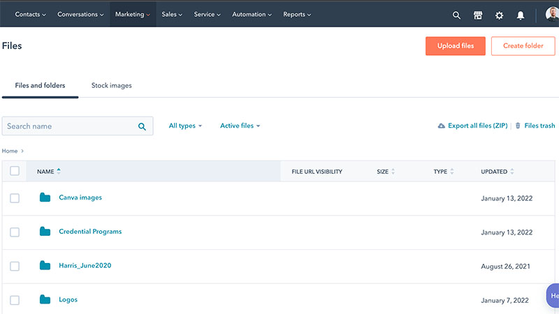hubspot file manager